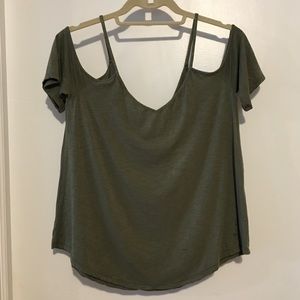 ❌SOLD❌ Aerie army green off shoulder too